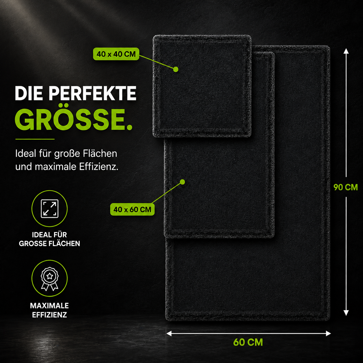 AIRVEX Premium Trockentuch - 1800 GSM Mikrofaser - 3er-Set - 60x90cm