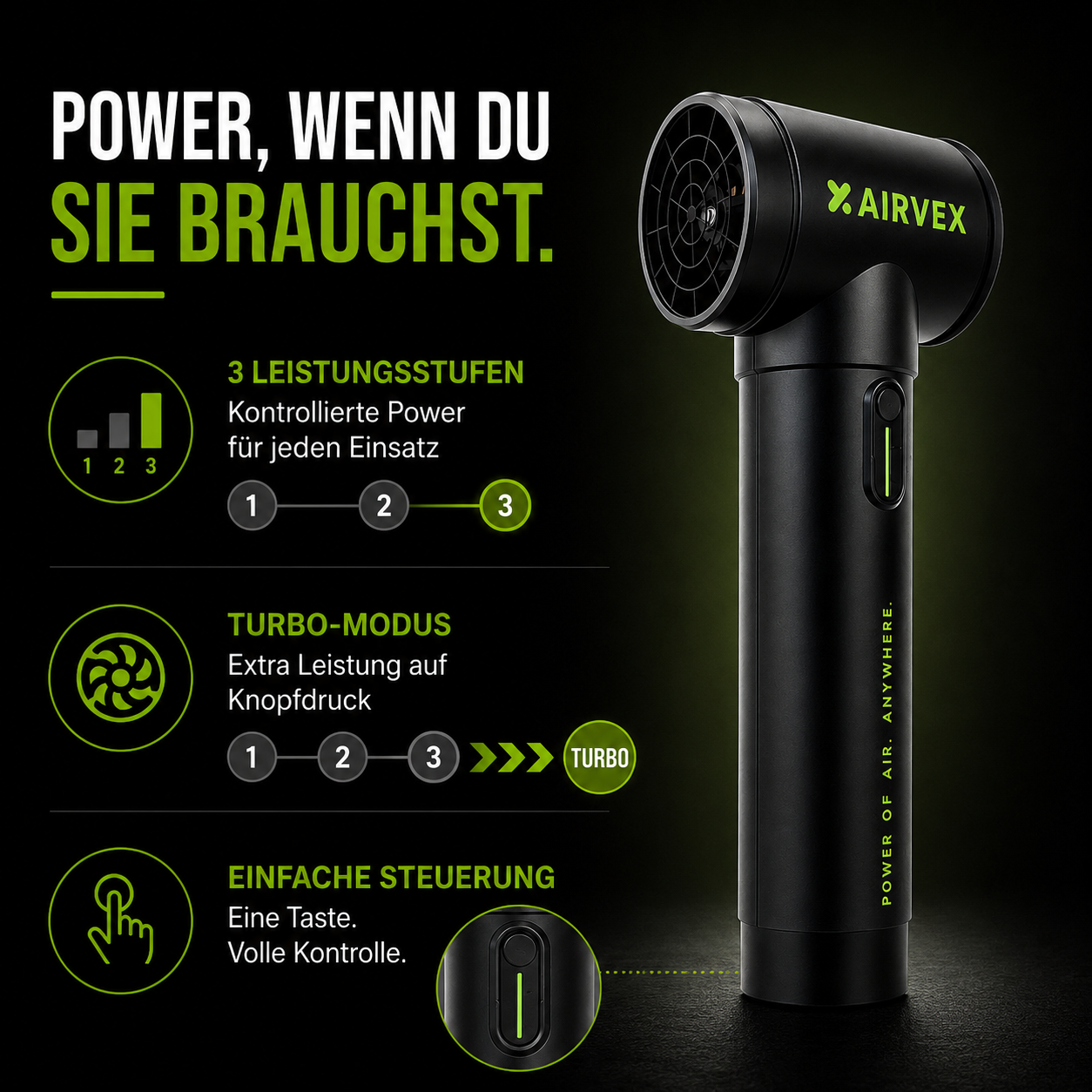 AIRVEX PRO – High-Speed Akku Airblower