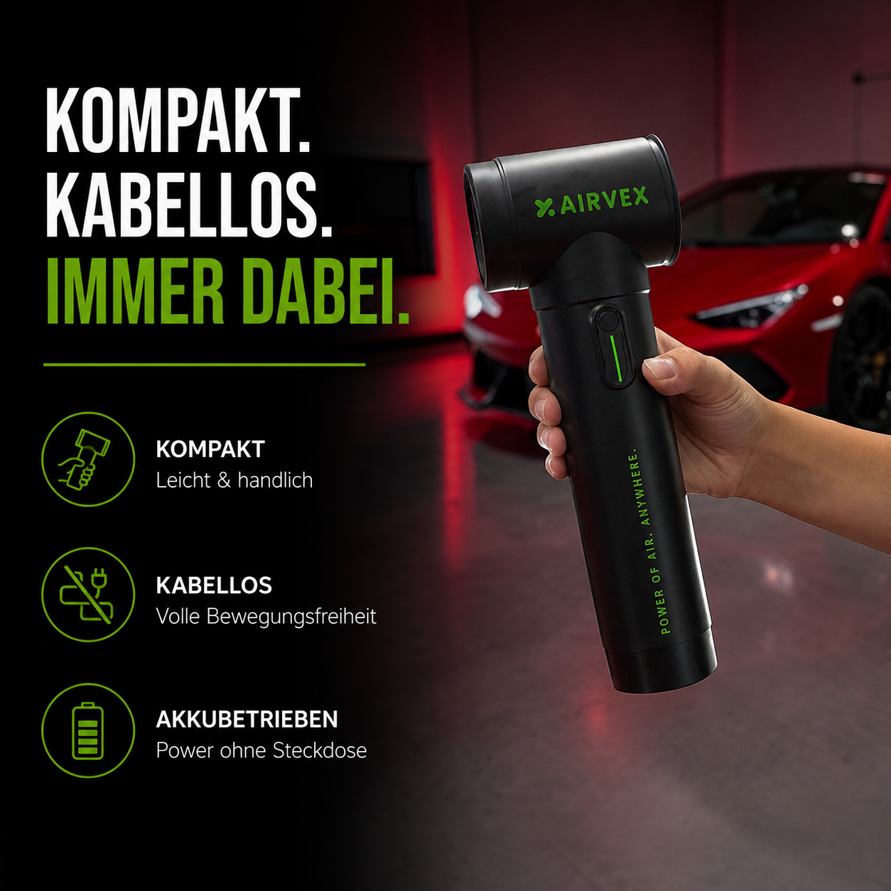 AIRVEX PRO – High-Speed Akku Airblower